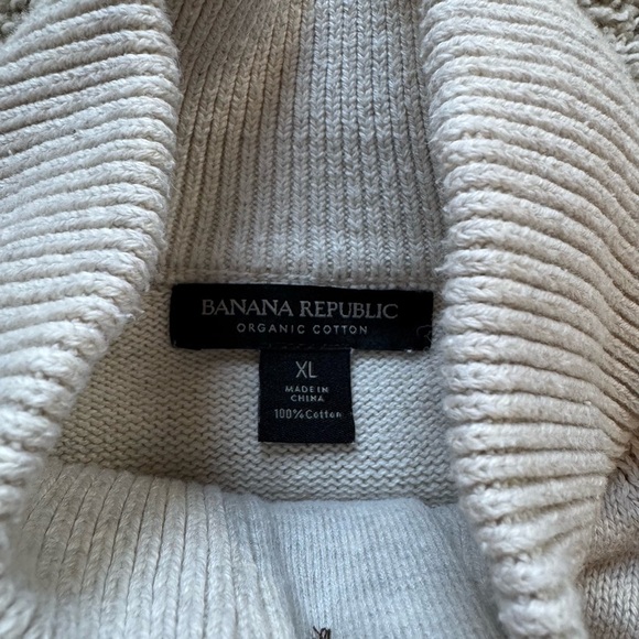 Men's Banana Republic Gray Cardigan Sweater button Up Organic Cotton Size XL - Picture 6 of 8